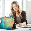 Vimorco Case for iPad (A16) 11th Generation 11 Inch 2025,for iPad 11th/10th Generation Case with Pencil Holder/Hand Strap/Pocket,Adjustable Angle,for iPadCover 11th/10th Gen, Oil Painting Tree Bird