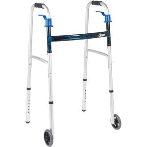 Drive Medical Trigger Release Folding Walker with Contoured Hand Grips