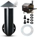 Pellet Grill Smoke Stack Chimney Replacement for Pit Boss, Traeger & Camp Chef, Adjustable Smoker Chimney with Umbrella, Gasket & Mounting Hardware
