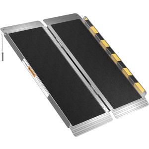 3FT Portable Wheelchair Ramp, Aluminum Folding Handicap Ramp with Handle, Threshold Wheel Chair Ramp for Home Steps, Stairs, Entry, Curbs, Doorways, Non-Skid, Mobility Scooter Compatibility