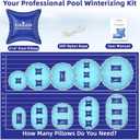 POOLACC Pool Pillows for Above Ground Pools Winterizing, Extra Durable Cold-Resistant Inflatable PVC Air Pillow for Swimming Pool Winter Protection, Winter Pool Closing Kit Ice Equalizer (4 X 4)
