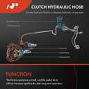 A-Premium Clutch Hydraulic Line Hose Compatible with Honda Accord 2008-2016, V6 3.5L, Replace# 46961TE1A01