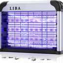 LiBa LED Indoor Bug Zapper, Electric Mosquito Killer Fly Zapper with Dual UV Wavelength Attraction, High Voltage Fly Trap Mosquito Trap Over 10-Year Lifespan LED Bulbs Light, Safe for Kids/ Pets