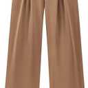 BTFBM Women High Waist Palazzo Pants Spring 2026 Casual Wide Leg Trousers Loose Work Office Business Suit Pant Pockets (Medium, Khaki)