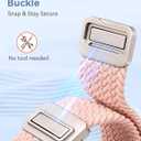 Girovo Braided Cartoon Metal Magnetic Clasp Band Compatible with Apple Watch Bands 40/ 38/ 41/ 42mm Women Men, Stretchy Elastic Nylon Woven Sport Strap for iWatch Series 11 10 9 8 7 6 5 4 3 2 1 SE