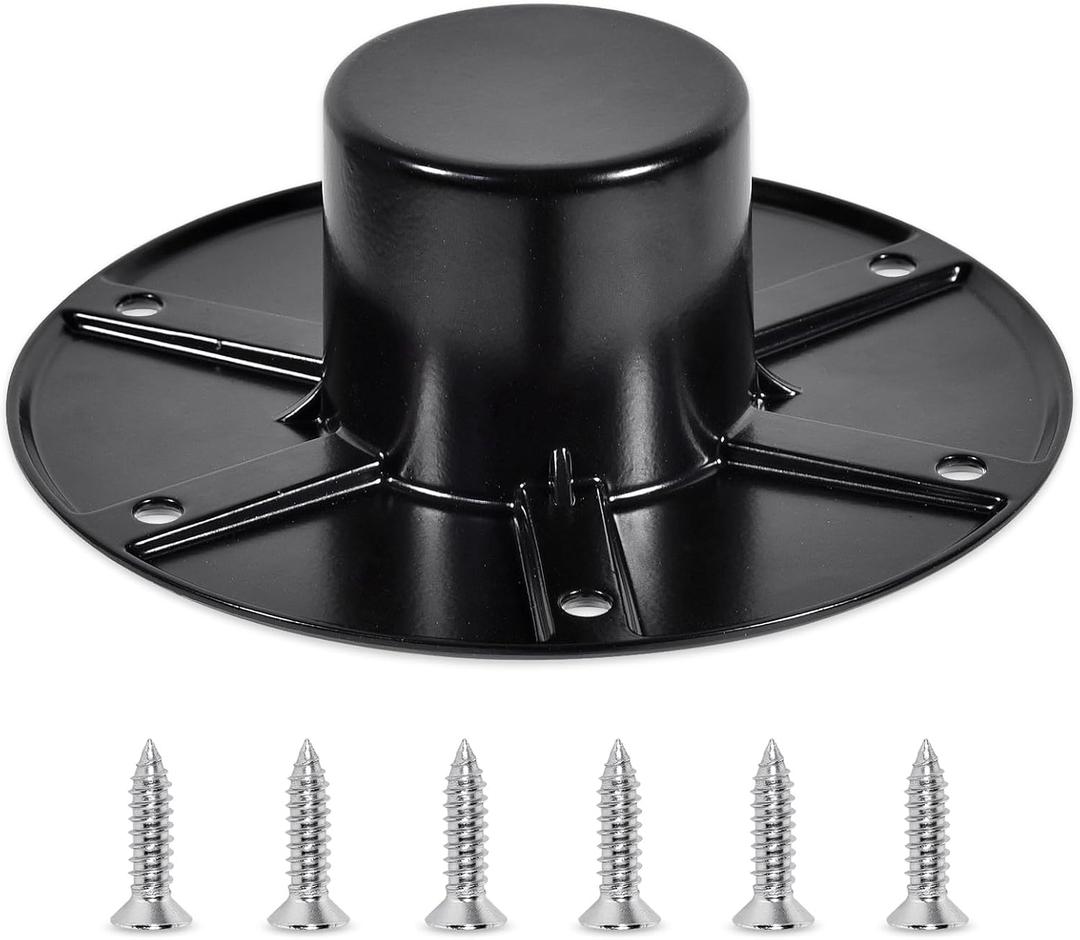 Kingsea RV Flush Mount Table Leg Base, Aluminum RV/Boat Table Base Mounts, Pedestal Base Round Flush Mount Table Leg Base for Model 013-1112, with 6 Mounting Holes6 Screws