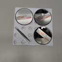 20X/30X/40X Magnifying Mirror with Suction Cups and Tweezers Set, 3.5 inches Travel Magnified Makeup Mirror, Black, 3PCS