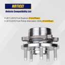 KUSATEC 512460 Front/Rear Wheel Bearing and Hub Assembly Fit for Ford Explorer 2011-2018, Ford Police Interceptor Utility 2013-2018