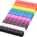Gejoy 60 Pieces 16 mm Blank Dice Acrylic Dice Cubes Assorted Color DIY Cubes for Board Games with Storage Bag(Multicolor)