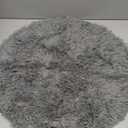 OLANLY Light Grey Round Rugs for Bedroom - Machine Washable, 2 ft Circle Area Rugs for Living Room, Soft and Fluffy Shaggy Carpet for Teen Girls and Boys, Nursery Rooms, Dorms, Home Decor Aesthetic