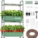 Growell Hydroponics Growing System Kit, 54 Pods Vertical Indoor Herb Garden with Smart LED Grow Light, Auto Circulating Water Pump Each Tier, 28L Hydroponic Gardening Systems for Ideal Gifts (Green)