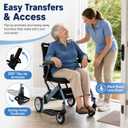 Lightweight Folding Transport Wheelchair for Adults, 16" Seat Chair
Lightweight Aluminum Frame Mobility Chair, Flip-Up Armrests Footrests Double Brakes, Double Brake, 300 lbs Weight Capacity