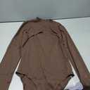 MANGOPOP Women's Mock Neck Cutout Front Bodysuit Long Sleeve Sleeveless Turtle Neck Body Suits Sexy Tops (Medium)