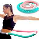Weighted Soft Hula Hoop for Adult Fitness, Weight Loss, Exercise  3.3 lbs Weighted Spring Hula Hoop, Higher Calorie Burn, No Bruising, Multiple Workout Styles, Easy to Pack, Upgraded Design