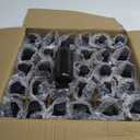 Bekith 30 Pack 4 oz Amber Glass Bottles, Boston Round Sample Bottles with Black Poly Cone Cap for Juice, Ginger Shots, Oils, Whiskey, Liquids