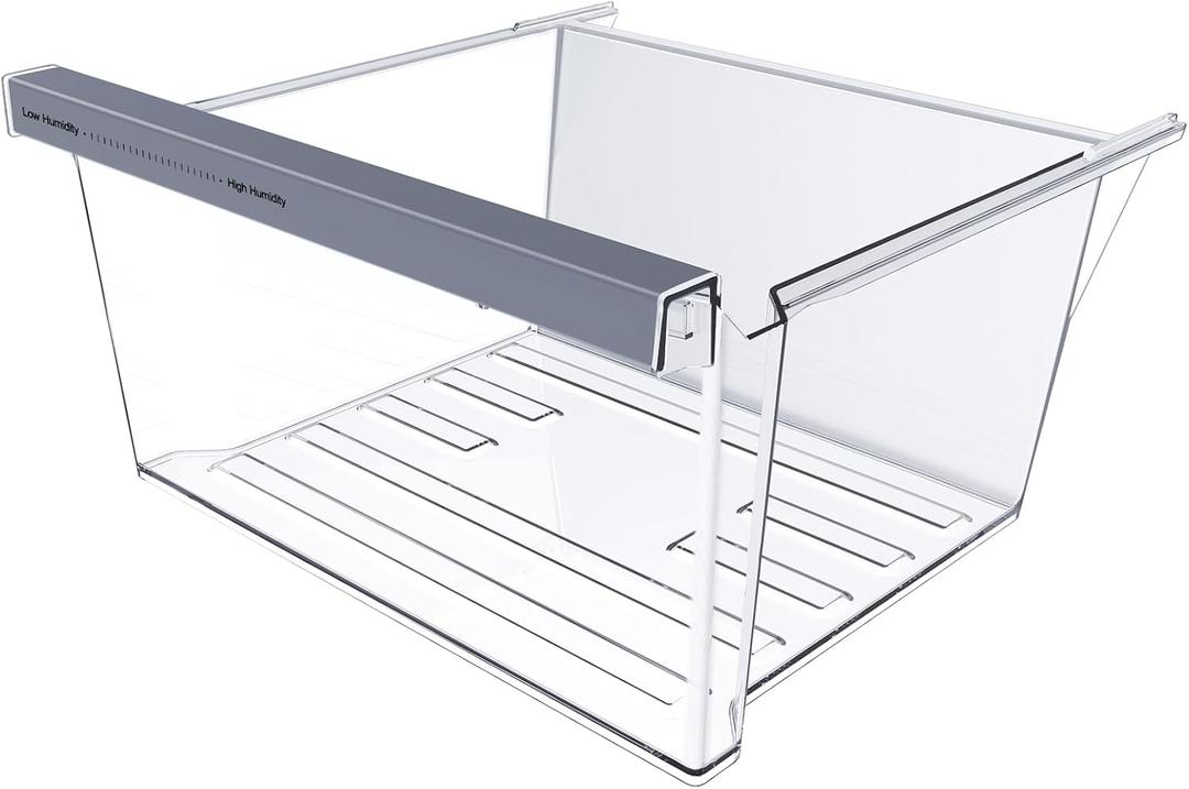 Upgraded W11162443 Refrigerator Crisper Drawer Compatible with Whirlpool Crisper Drawer W11046494 Whirlpool Fridge Drawer Maytag Refrigerator Drawer Parts WRS325SDHZ WRS315SDHZ WRS315SDHM Drawers