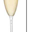 Lillian Tablesettings Premium Champagne Flutes 6 oz. Clear Hard Plastic 1-Piece Disposable Glasses - 16 Count