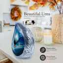 American Eagle Teardrop Keepsake Mini Urn for Human Ashes  Eternal Small Metal Memorial Funeral Urn for Men & Women, Holds 3 Cubic Inches, Patriotic Eagle Design with Velvet Bag