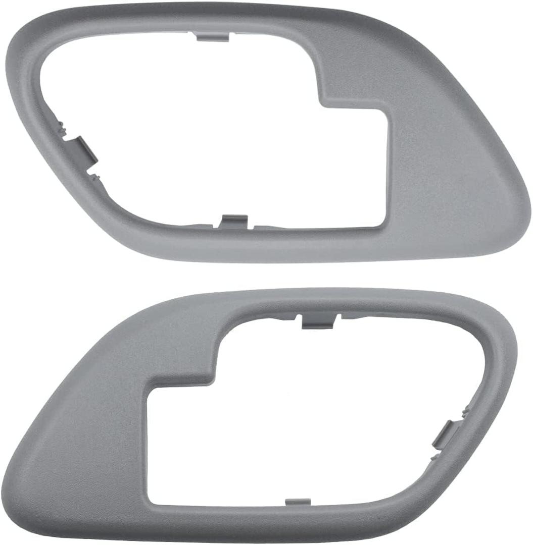 Interior Door Handle Trim Bezel for 1995-2000 Silverado Tahoe K1500 K2500 K3500 Suburban GMC Yukon Pickup Truck, Left Driver & Right Passenger Side Replace 15708080 15708079, Gray