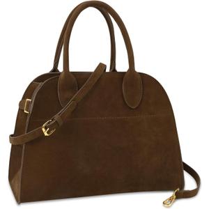 Suede Tote Bag for Women,Women's Suede Purse Vintage Top Handle Bag,Fashion Shoulder Satchel Bag for Office Travel