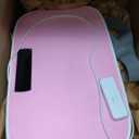 MERACH Vibration Plate Exercise Machine, Curved Vibration Plate for Lymphatic Drainage Weight Loss, Vibrating Plate with Real-Time Calorie Tracking on LED Display, Workout Equipment for Home Women Men, Pink