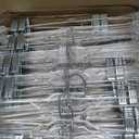 AMKUFO Pants-Hangers-with-Clips-30-Pack, 14 Inch Clear-Plastic-Skirts-Hangers-with-Adjustable-Clips for Shorts Jeans Trousers, Clothes-Hangers Non-Slip Clip-Hangers