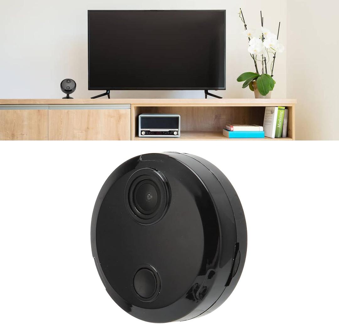 Shanrya Full HD 1080P Camera, Multifunctional Remote Connection, Mini WiFi Camera, App, Battery Capacity Display, Small Body for Indoor and Outdoor