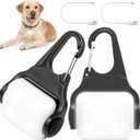 Dog Lights for Night Walking, Clip on USB Rechargeable Dog Collar Light, 3 Light Modes Dog Light, IP65 Waterproof Dog Light, LED Safety for Running, Camping, Climbing, Bike, 2 Pack (White)