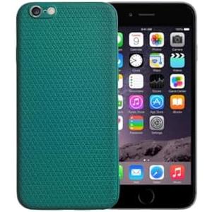 Casecious Compatible with iPhone 6 or 6s Crossline Slide Grids Soft Slim TPU Cell Phone Mobile Basic Back case Cover casing funda para (Green)