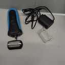 Braun Electric Series 3 Razor with Precision Trimmer, Rechargeable, Wet & Dry Foil Shaver for Men, Blue/Black, 4 Piece