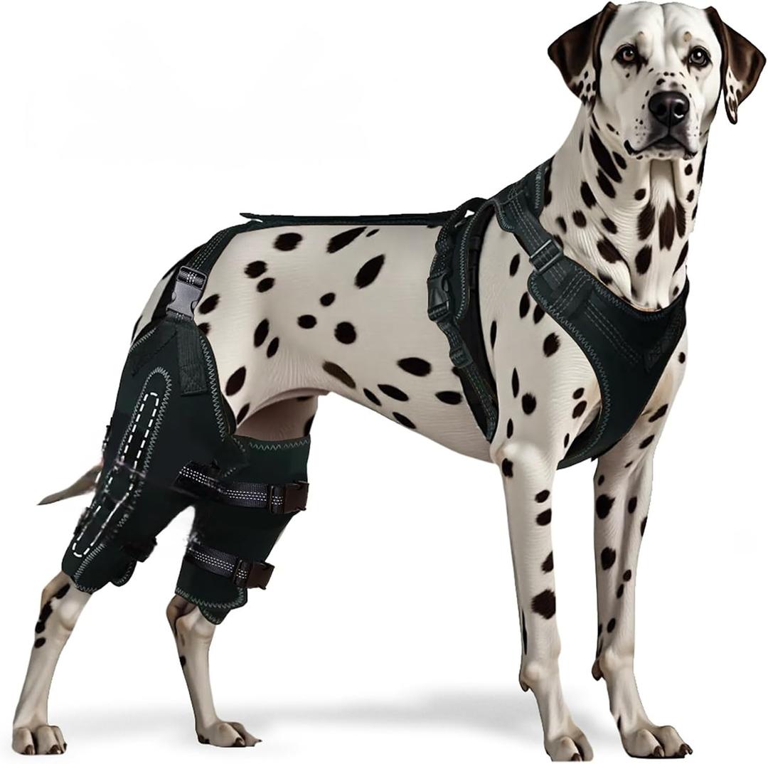 Dog Knee Brace for ACL, CCL, Arthritis, Joint Pain Hinged Leg Support for Torn Ligament, Luxating Patella, Rear & Hind Legs Orthopedic Compression & Mobility Recovery Wrap (Both Legs Extra Large)