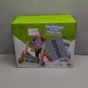 Jovow 2 in 1 Baby Gym with Walker, Baby Play Mat with 4 Infant Learning Sensory, Double-Sided Multifunctional Removable Play Piano Panel, Sit-to-Stand Learning Walker for 0-24 Months Boy Girl [White]