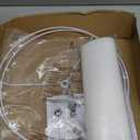 White Lamp shade, Drum Lamp Shade for Table Lamps Floor Lamp, 13" Top X 13" Bottom X 10" High White Large Line Fabric Lamp Shade, Easy Assembly Replacement Lampshade