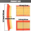 2 x 2 Pack Filter Compatible with Troy-Bilt TB270ES 6021P 159cc 173cc 4.5-6.5 HP OHV 11A 12A Push Walk-Behind TB105 TB120 TB130 TB220 TB230 12AI86K1066 12AI86K2266 12AI83K1066 12AI83K2266