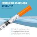 1ml/cc Syringe 29G 1/2 Inch 13mm, Lab Tools Individual Package 100 Pack
