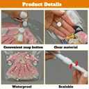 10 Pack Clear Doll Clothes Storage Bags with Hanging Rod & Hooks, Compatible with Labubu Clothes and 4-8 inch Doll Clothes - PVC Transparent Organizer Set for Dolls, Space-Saving Wardrobe System