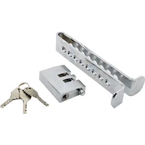 Car Anti Theft Device, Car Brake Clutch Lock, Car Security Safety Protection Stainless Steel Portable Car Brak Pedal Lock with 3 Keys (8 Holes)
