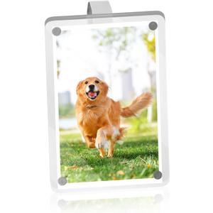 1Pack Acrylic Car Picture Frame,Powerful Magnetic Car Picture Holder with Visor Clips for Cars,Personalized Car Visor Picture Frame for Horizontal and Vertical Display of Photographs(3.54x2.35in/1PC)
