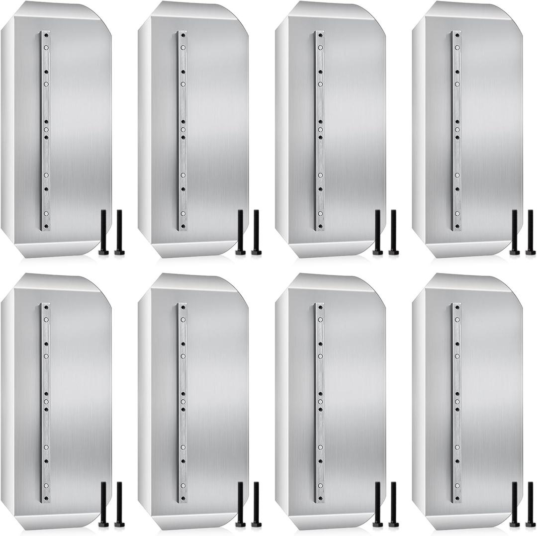 8 Pcs Power Trowel Blades 8x 18 Stainless Steel Combination Blades for Concrete Masonry Refinishing
