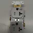 Leviton, 20-Amp 125-Volt NEMA 5-20R, 2P, 3W, Duplex Receptacle, TWR20-GY, Gray