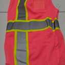 SHORFUNE High Visibility Mesh Safety Vest with 10 Pockets, Mic Tabs, Zipper and Reflective Strips, Reflective Construction Vest for Men and Women, ANSI/ ISEA Standards, Pink, M