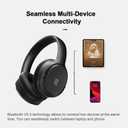 Calmbee Bluetooth Headphones, Hybrid Active Noise Cancelling Wireless Headphones Over Ear with Microphone, Up to 140H Playtime, Transparency Mode, Deep Bass, Clear Calls, Comfort fit for Travel, Home