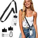 Multifunctional Phone Lanyard, Cell Phone Universal Adjustable Anti-Theft Crossbody Phone Strap, Travel Essential