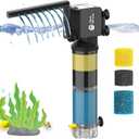 AquaMiracle Aquarium Filter for 40-150 Gallon Aquariums, Fish Tank Filters Turtle Filter Internal Power Filter 3-Stage Filtration with Aeration/Rainfall Modes Flow Rate and Direction Adjustable