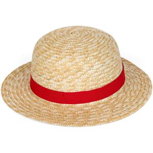 Straw Hat Performance Animation Cosplay Accessories Hat Summer Sun Hat (Straw Yellow)