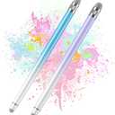 2PCS Stylus Pens for Touch Screens, Stylus Pen for iPhone/iPad/Tablet Android/Microsoft Surface, Compatible with All Touch Screens(Purple/Blue)