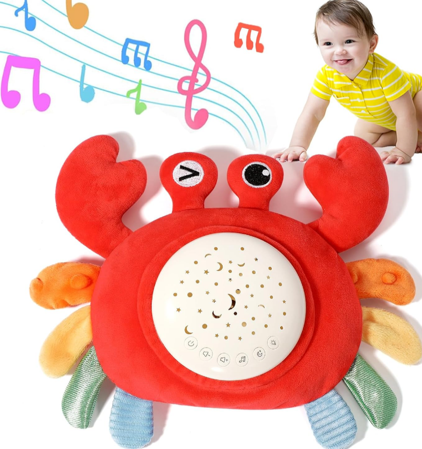 Crawling Crab Baby Toys 6-12 Months - Projection Musical Toys for Babies 0-6 6-12 Months Infant Tummy Time Toys to Sleep Aid Soothers Baby Toys 3 4 5 6 7 8 9 10 11 12 Months Girls Boys Birthday Gifts