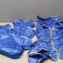 fun shack 70 Disco Costume for Women Blue Flares, Disco Queen Jumpsuit, Retro Dance Outfit for Parties Size L