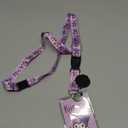 Sanrio Kuromi ID Badge Holder Lanyard w/Rubber Pendant and Collectible Sticker