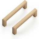 Ravinte Cabinet Handles Solid Slim Champagne Bronze 10 Pack 3 Inch Hole Center Square Bar Drawer Handles Kitchen Cabinet Pulls Drawer Kitchen Cabinet Hardware